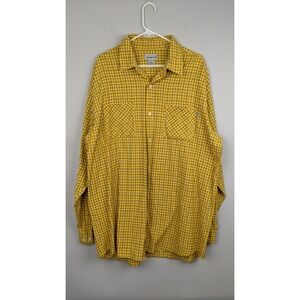 Carhartt XL Yellow Plaid Work Shirt – Long Sleeve – 100% Cotton – Casual‎